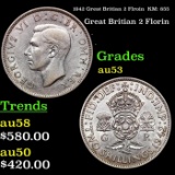 1942 Great Britian 2 Flroin  KM: 855 Grades Select AU