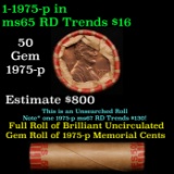 Shotgun Lincoln 1c roll, 1975-p 50 pcs Bank Wrapper.