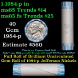 Shotgun Jefferson 5c roll, 1984-p 40 pcs Bank Wrapper