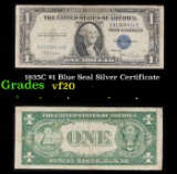 1935C $1 Blue Seal Silver Certificate Grades vf, very fine