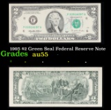 1995 $2 Green Seal Federal Reserve Note Grades Choice AU