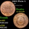 1865 Plain 5 Two Cent Piece 2c Grades AU Details