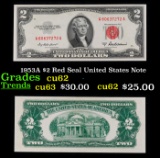 1953A $2 Red Seal United States Note Grades Select CU