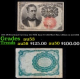 1875 US Fractional Currency 10c Fifth Issue fr-1266 Short Key william m meredith Grades Select AU