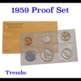 1959 United States Silver Proof Set 5 Coins
