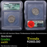 251-253 AD Ancient Rome Trebonianus Gallus Antoninianus Graded au55 By ICG