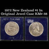 1972 New Zealand $1 In Original Jewel Case KM#?38