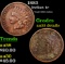 1883 Indian Cent 1c Grades AU Details