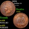 1874 Indian Cent 1c Grades Select AU