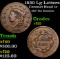 1830 Lg Letters Coronet Head Large Cent 1c Grades vf++