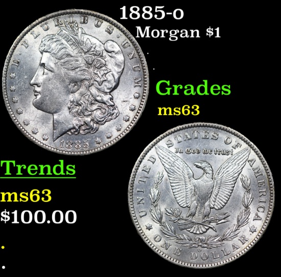 1885-o Morgan Dollar $1 Grades Select Unc