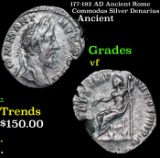 177-192 AD Ancient Rome Commodus Silver Denarius Ancient Grades vf
