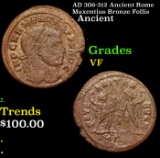AD 306-312 Ancient Rome Maxentius Bronze Follis Ancient Grades VF
