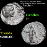 193-211 AD Ancient Rome Julia Domna Silver Denarius Ancient Grades f+