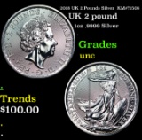 2018 UK 2 Pounds Silver  KM#?1508 Grades Brilliant Uncirculated