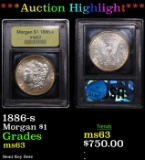 ***Auction Highlight*** 1886-s Morgan Dollar $1 Graded Select Unc BY USCG (fc)