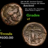 196-146 BC Ancient Greece Thessalian League AE 20mm Ancient Grades vf