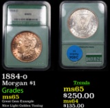 1884-o Morgan Dollar $1 Graded ms65 By NTC
