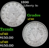 1896 Liberty Nickel 5c Grades xf