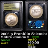 2006-p Franklin Scientist Modern Commem Dollar $1 Graded ms70, Perfection BY USCG