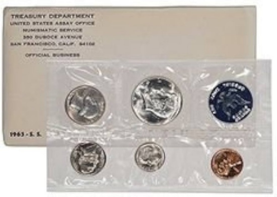 1965 United States Special Mint Set in Original Government Packaging 5 coins