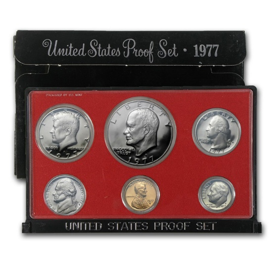 1977 United States Mint Proof Sets 6 coins