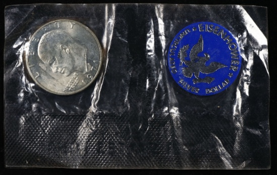 1971-s Eisenhower $1 "Blue Ike" Set In Original Mint Sealed Plastic