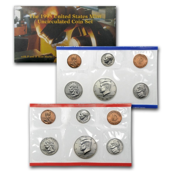 1995 United States Mint Set in Original Government Packaging 10 coins
