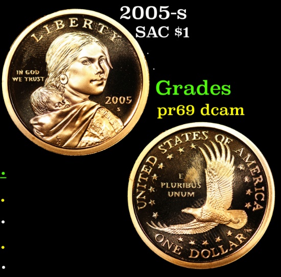 Proof 2005-s Sacagawea Dollar 1 Grades GEM++ Proof Deep Cameo