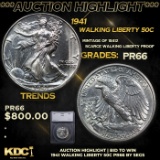 Proof ***Auction Highlight*** 1941 Walking Liberty Half Dollar 50c Graded pr66 BY SEGS (fc)