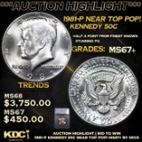 ***Auction Highlight*** 1981-p Kennedy Half Dollar Near TOP POP! 50c Graded ms67 BY SEGS (fc)