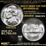 ***Auction Highlight*** 1942-p Jefferson Nickel Near Top Pop! 5c Graded GEM++ 5fs By USCG (fc)