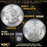 ***Auction Highlight*** 1898-p Morgan Dollar 1 Graded ms66 By SEGS (fc)