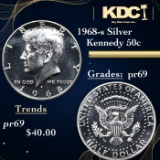 Proof 1968-s Kennedy Half Dollar Silver 50c Grades GEM++ Proof