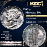 1942-p Mercury Dime 10c Grades GEM++ FSB