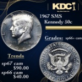 1967 SMS Kennedy Half Dollar 50c Grades sp66+ cam