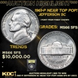 ***Auction Highlight*** 1961-p Jefferson Nickel Near Top Pop! 5c Graded GEM+ 5fs BY USCG (fc)