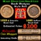 Mixed small cents 1c orig shotgun roll, 1919-s Lincoln Cent, 1888 Indian Cent other end, Mcdonalds B