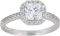 DECADENCE Sterling Silver mm Princess Cut Cubic Zirconia  Ring size 9
