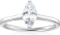 Decadence Sterling Silver rhodium 5x10MM Marquise Cut Solitaire  Ring Size 8