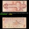 1986-1991 Canada 2 Dollars Banknote P# 94b, Sig. Thiessen & Crow Grades vf+