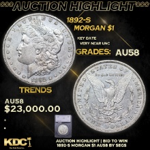 ***Auction Highlight*** 1892-s Morgan Dollar $1