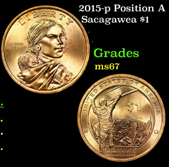 2015-p Position A Sacagawea Dollar 1 Grades GEM++ Unc