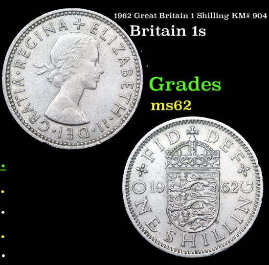 1962 Great Britain 1 Shilling KM# 904 Grades Select Unc