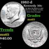 1982-d Kennedy Half Dollar 50c Grades GEM Unc
