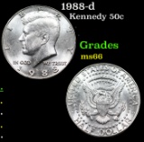 1988-d Kennedy Half Dollar 50c Grades GEM+ Unc