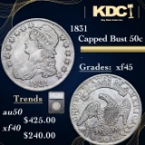 1831 Capped Bust Half Dollar 50c Graded xf45 By SEGS