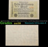 1923 Germany (Weimar Republic) 10 Million Marks Banknote - Post-WWI Hyperinflation Currency P# 106a