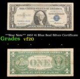 **Star Note** 1957 $1 Blue Seal Silver Certificate Grades vf, very fine
