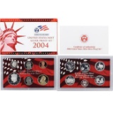 2004 United States Mint Silver Proof Set - 11 pc set, about 1 1/2 ounces of pure silver